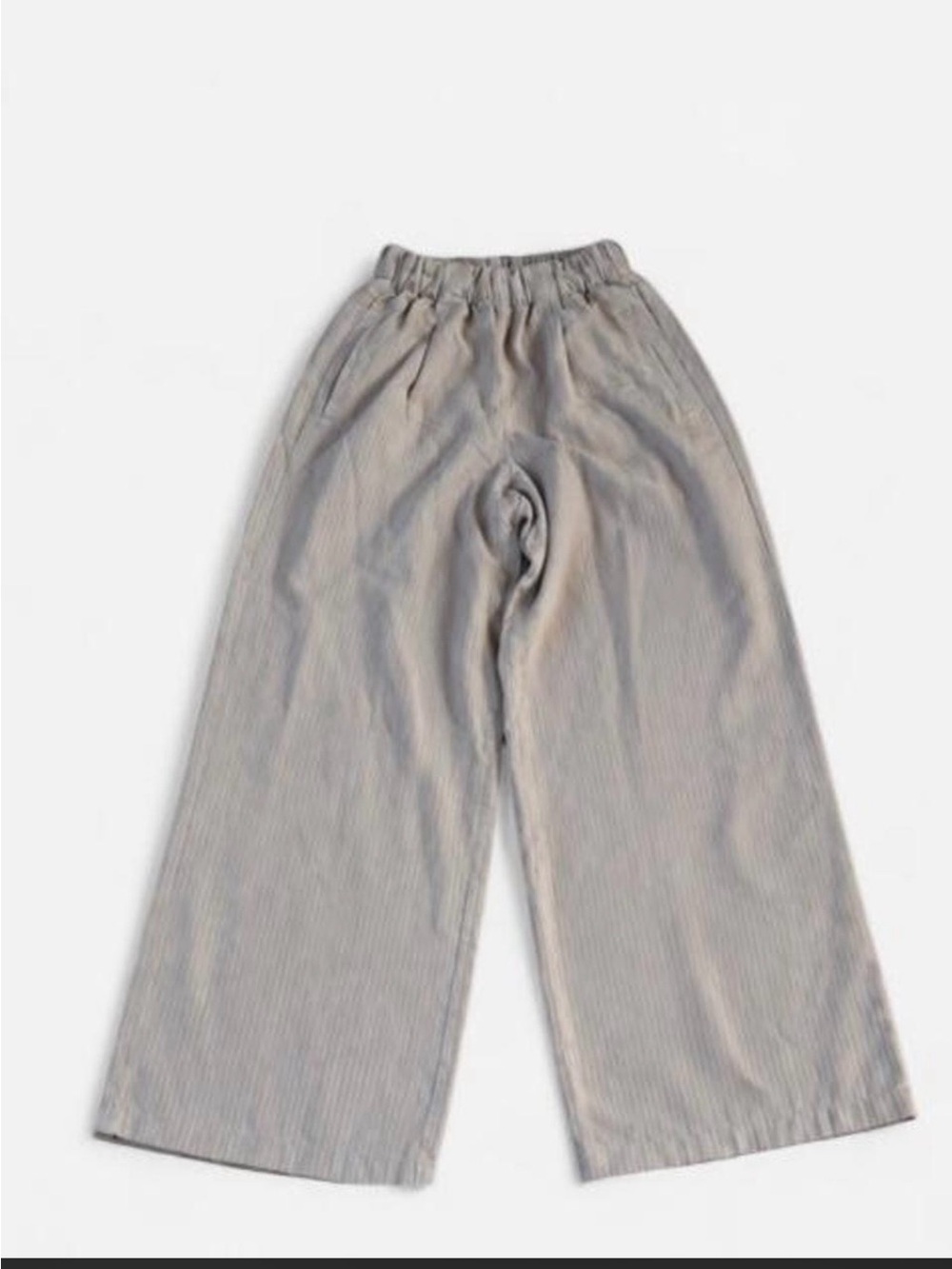 NWT Aerie Wide Leg Flowy Cotton Pants Office Siren Chic Pinstripe Stretchy Waist - Picture 2 of 8